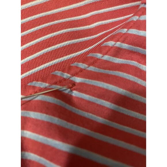 Peter Millar Cotton Polo Men’s L Pink Lavender Stripe Golf Shirt 48"ch Floridian - Picture 6 of 6